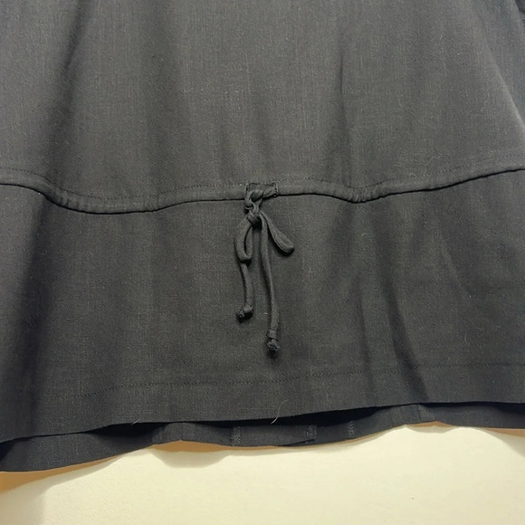 SHERI MARTIN Vintage 90s Linen Blend Floral Embroidered Lagenlook Jacket Blouse - Picture 5 of 9